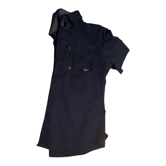 Speedo Navy Blue Casual Button Down Shirt Short Sleeve - Picture 2 of 4